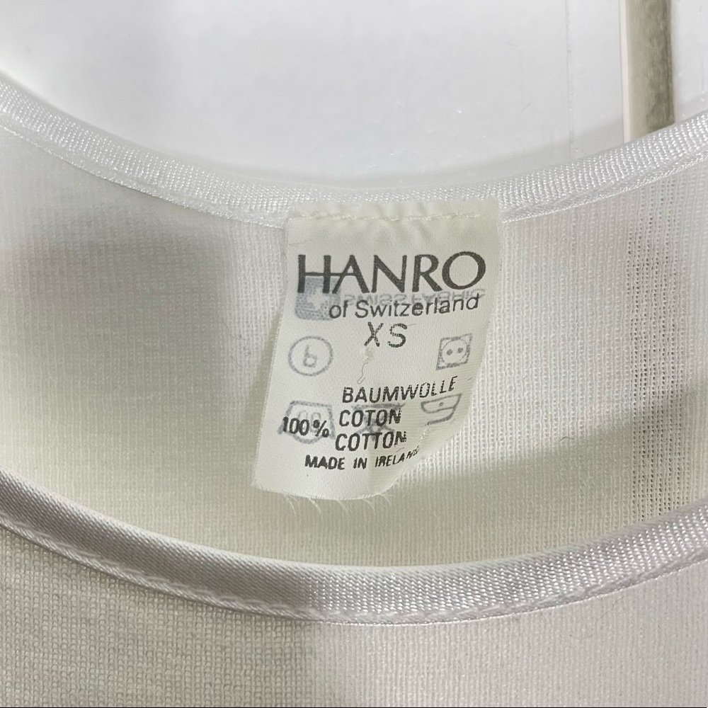 Hanro White 100% Cotton Bodysuit size XS - Picture 3 of 6